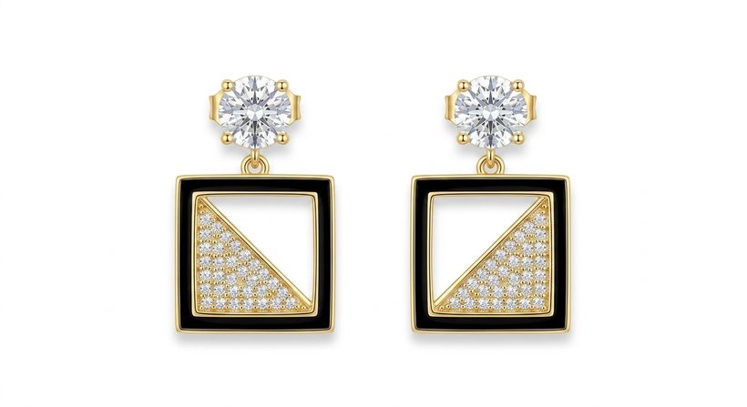 Floral Crystal Danglers