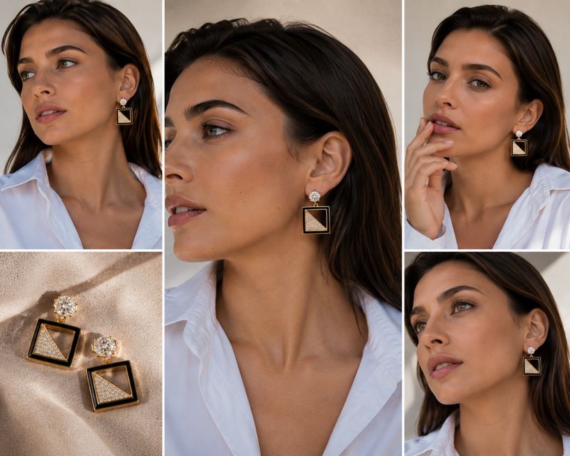 Floral Crystal Danglers lifestyle