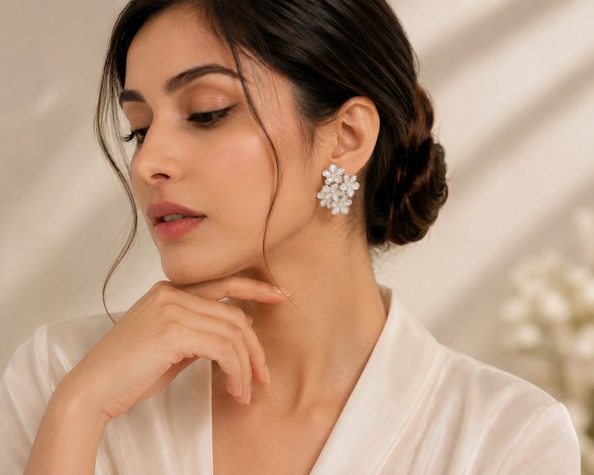 Oxidised Silver Jhumkas detail