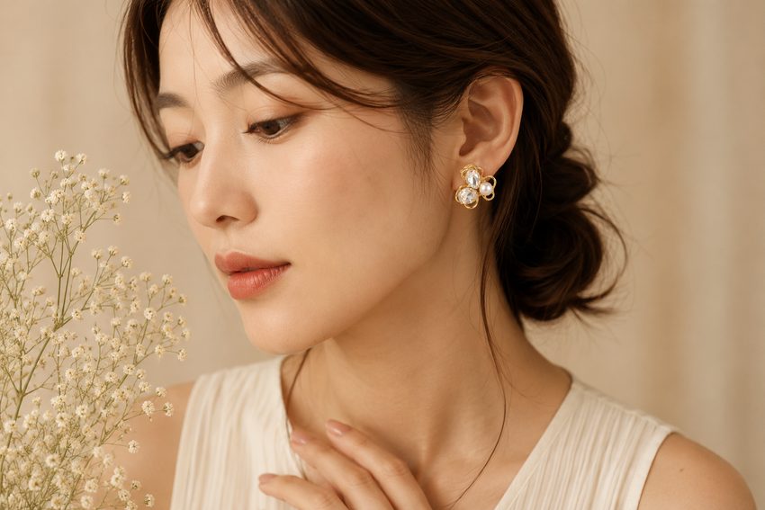 Layered Chain Ear Cuffs detail